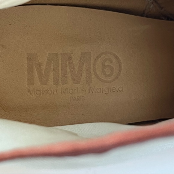 MM6 Maison Martin Margiela Tan and Mesh Ankle Boots - Picture 9 of 13